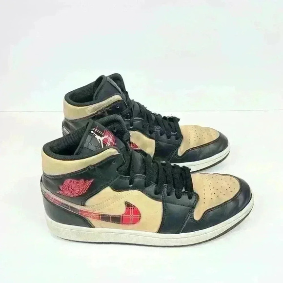 Jordan Other - Air Jordan 1 Mid “Tartan Swoosh” Mens Size 9.5 Shoes Sesame Red [DZ5329-001]